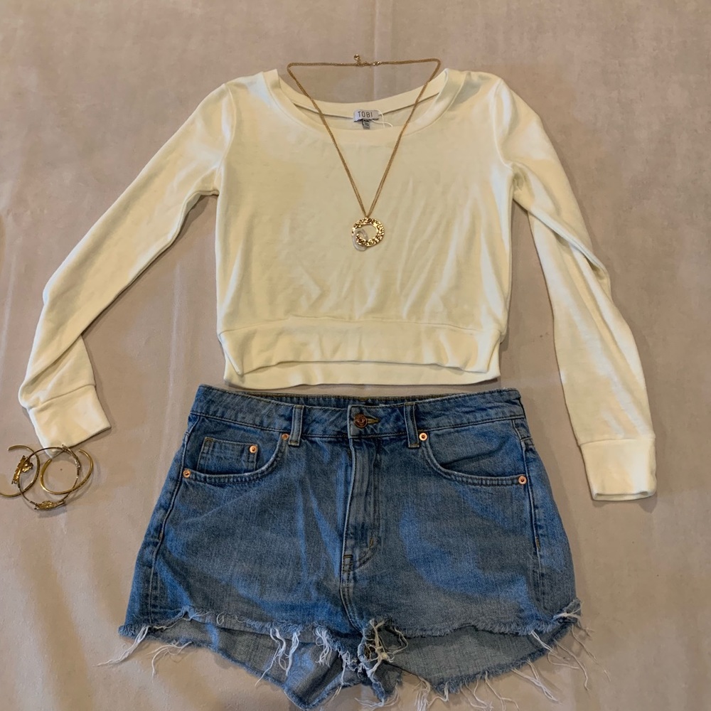 Tobi Crop Top Off/white